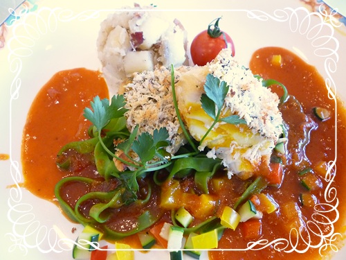 白身魚のﾊﾟﾈ ﾄﾏﾄｿｰｽ 今日のﾗﾝﾁ 3月4日