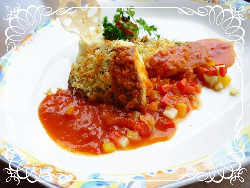 白身魚のﾊﾟﾈ ﾄﾏﾄｿｰｽ 今日のﾗﾝﾁ 4月8日