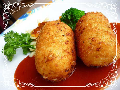 カニｸﾘｰﾑｺﾛｯｹ♪　　今日のランチ 4月12日