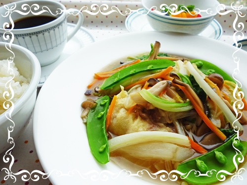 豚ﾋﾚ肉の野菜あんかけ 今日のランチ 5月10日