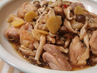 鶏肉ときのこの中華蒸し