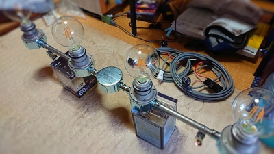 自作照明器具（塗装前）