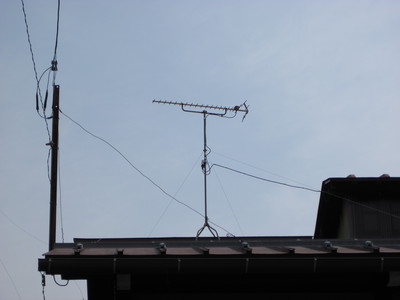 復旧したテレビアンテナ