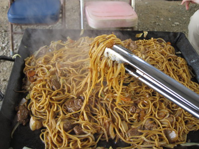 鉄板焼きそば完成