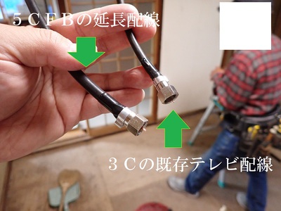 テレビ線を延長します