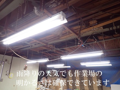 雨降りの天気でも明るさは確保