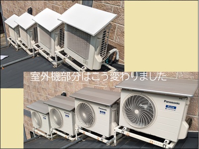 室外機部分はこう変わりました 室外機部分はこう変わりました
