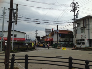 工事中のため大渋滞