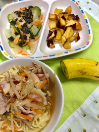 8月28日＊給食　のり天バリバリサラダ 2019/08/28 16:08:06