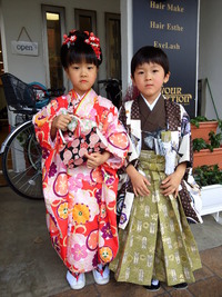 双子ちゃんの七五三