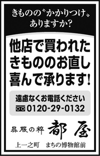 「何度も修正しました」～市民時報題字下広告～
