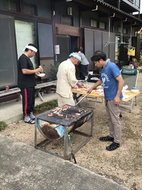「妻の実家でBBQ」