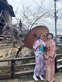 桜と青空の下、着物姿の撮影会！