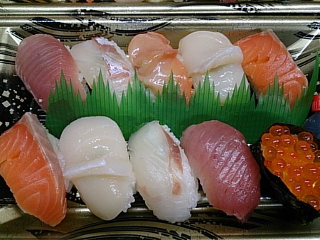 今日ご注文の握り寿司です！