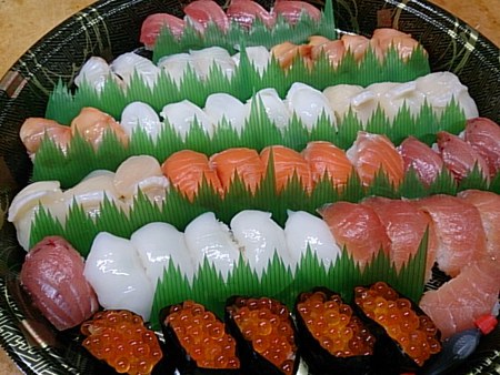 握り寿司にウナギの白焼き！