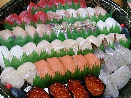 オードブル、刺身、握り寿司♪