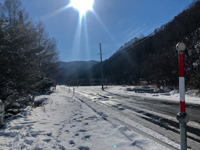 今日の秋神川【氷点下の世界】
