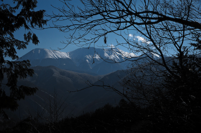 今日の秋神川【冬の御嶽山】