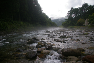 今日の秋神川【豪雨で大慌て】