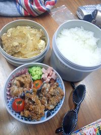 今朝のお弁当(笑)