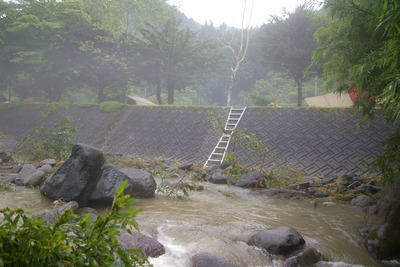 今日の秋神川【増水２】