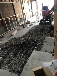 建物からトラックが生えていました