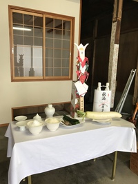 地鎮祭の様子。