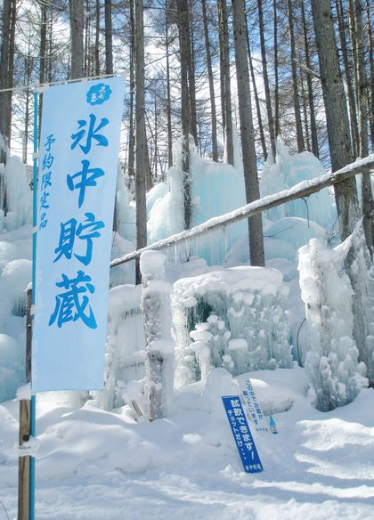 氷点下の森、そして氷の中のお酒！