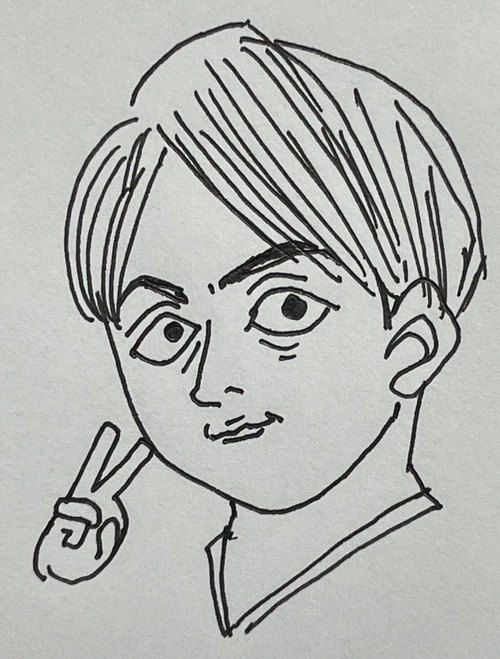 益田大輔　似顔絵