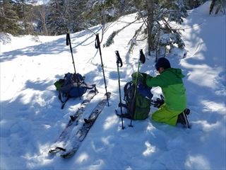 大崩山でＳｋｉ