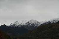 槍ヶ岳の初冠雪と最近の紅葉