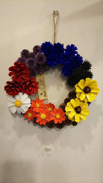 松ぼっくりリース
