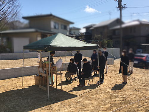 スタッフ宅の地鎮祭を行いました！