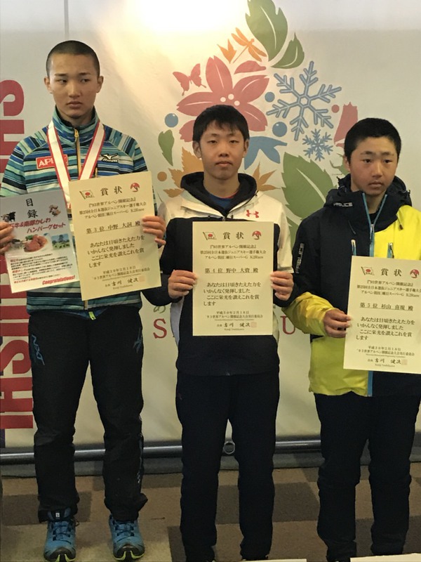 第25回全日本選抜ジュニアスキー選手権大会　入賞！