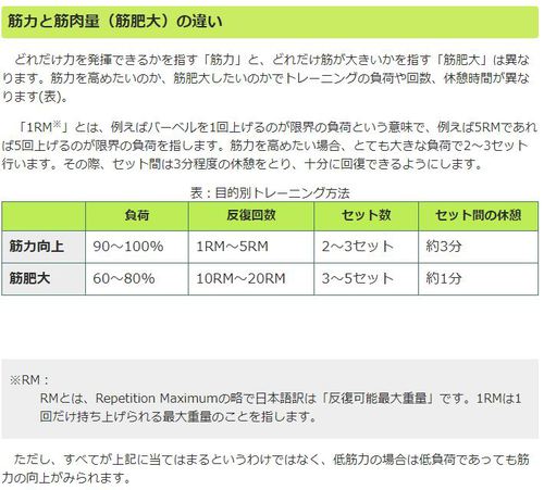 筋力と筋肥大2