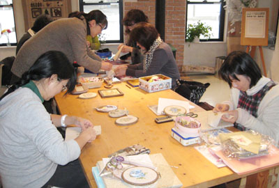 リボン刺繍教室　１月２１日　開催報告