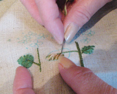 リボン刺繍教室　4月27日午後　開催報告