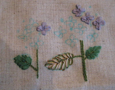 リボン刺繍教室　4月27日午後　開催報告