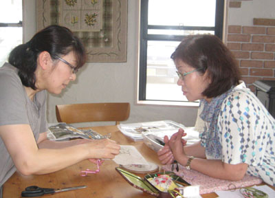 リボン刺繍教室　7月15日午前　開催報告