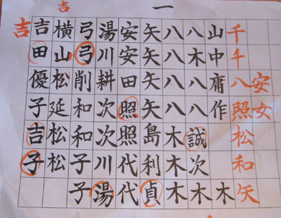 筆ペン習字教室　7月20日　開催報告