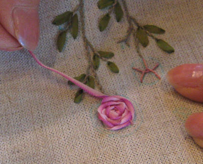 リボン刺繍教室　7月27日　開催報告