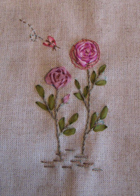 リボン刺繍教室　7月27日　開催報告