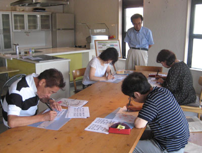 筆ペン習字教室　8月24日　開催報告