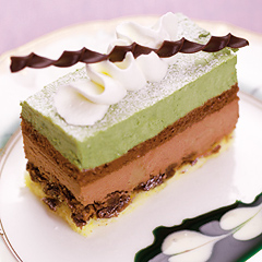 抹茶とチョコレートのムース