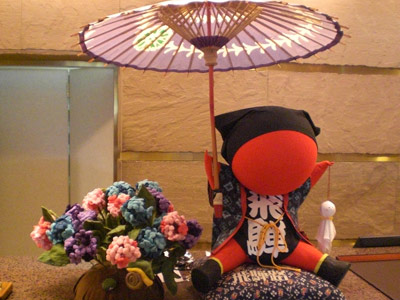 紫陽花とさるぼぼ