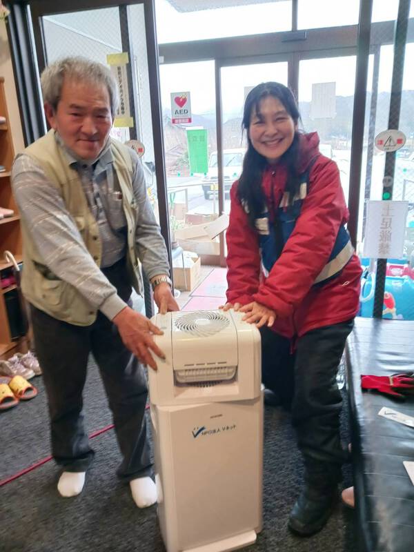 能登半島地震支援活動2月20日七浦の洗濯機稼働開始