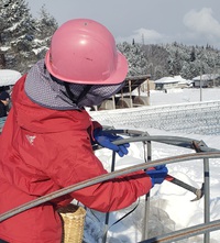 雪害ビニールハウス解体支援 2022/02/23 12:29:15