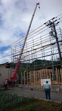 本日　柳組　Ｉ様邸　建て方がはじまりました！！ 2018/08/21 09:05:30