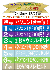 2周年記念キャンペーンやってます!! 2022/12/18 09:35:59